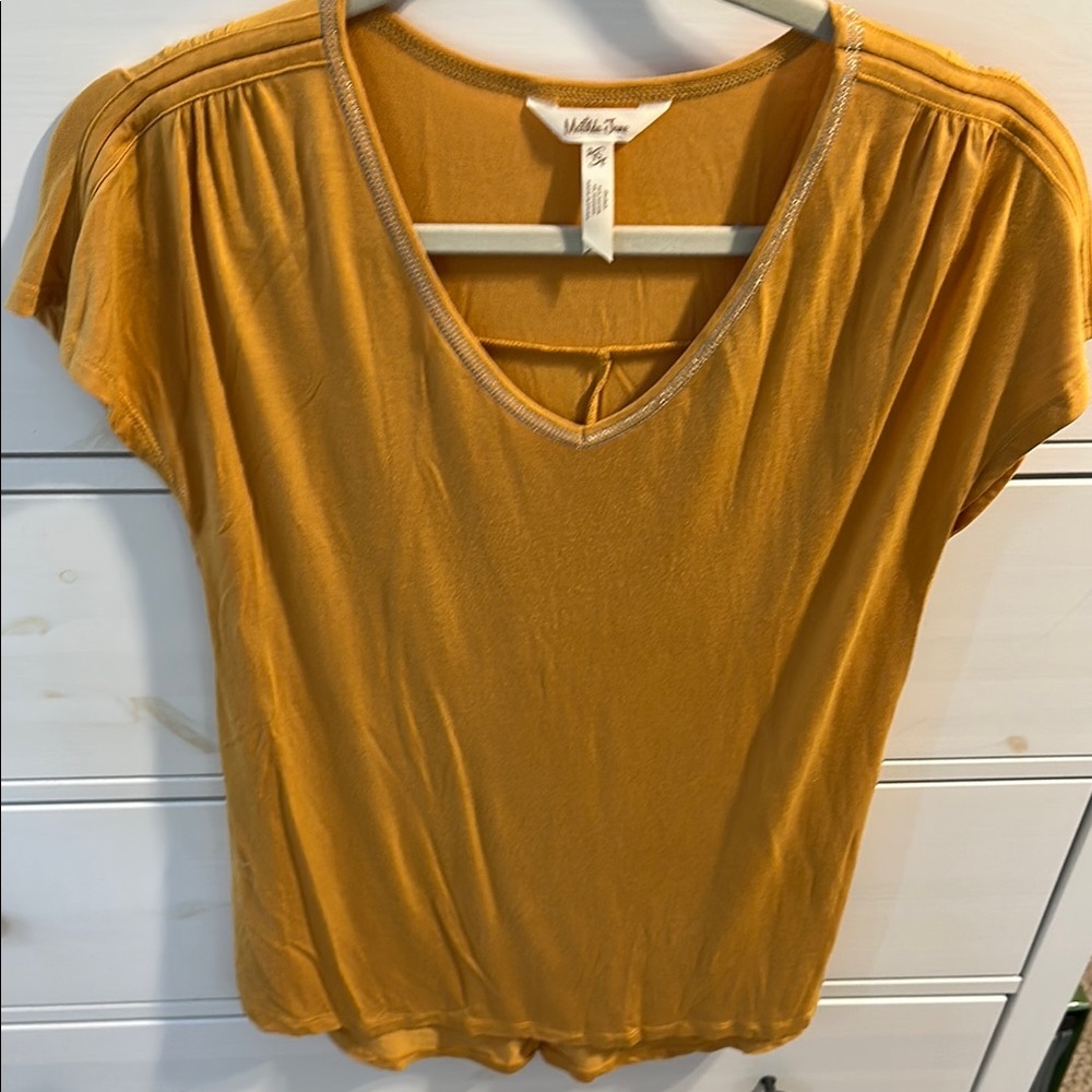 Matilda Jane Gold Fitted Cap Sleeve Tee